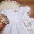 Vestido Batizado Flores Branco - comprar online