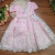 Vestido Rosa Renda Branca