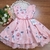 Vestido Festa Floral Salmão