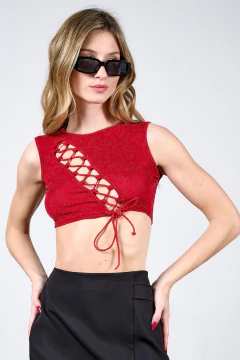 POL TOP SHANTAL LUREX SUST.ESC (29655) - tienda online