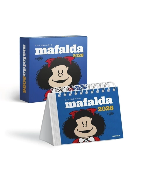 Calendario de escritorio 2026 Mafalda CAJA AZUL