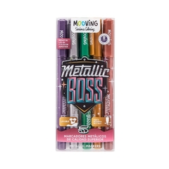 Marcador Mooving Metallic Boss x 5