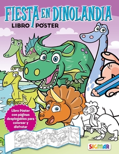 Fiesta en dinolandia Libro poster lila