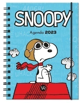 Agenda 2023 Snoopy celeste espiral