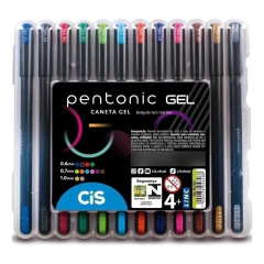 Boligrafo Gel Pentonic x 12 colores Estuche