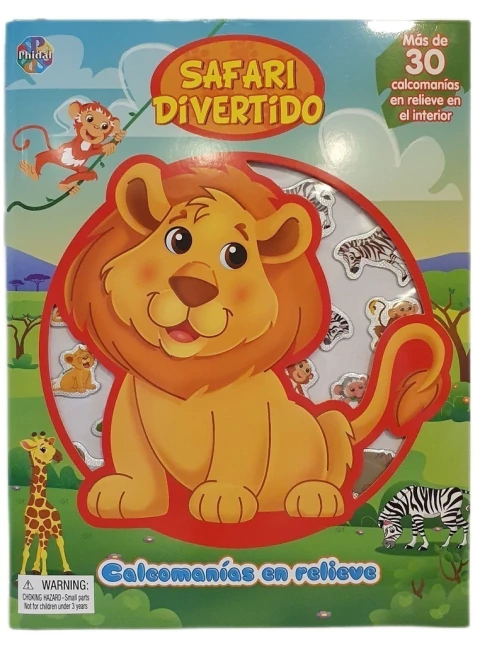 CALCOMANIAS EN RELIEVE - SAFARI DIVERTIDO