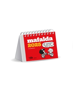 CALENDARIO 2025 DE ESCRITORIO ROJO - MAFALDA