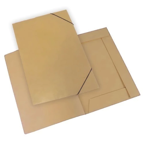 Carpeta 3 solapas oficio marron presph c/elast