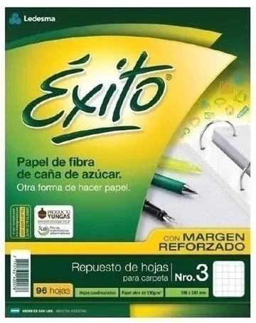 Repuesto Exito Ecologico x 96 # cuadriculado