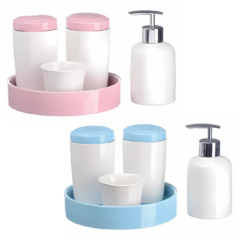 Kit Higiene Bebê Porcelana para Maternidade Quarto 5 Peças/1