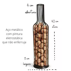 Garrafa Porta Rolha Enfeite De Cozinha Decoração Vinho Adega - comprar online