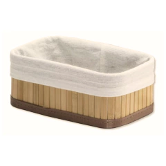 Cesto de Bambu Decorativo Cachepot Pequeno p/ Organizar Casa/1