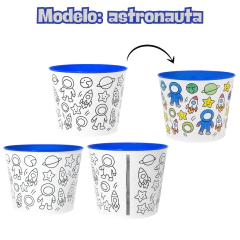 Balde de Pipoca Lembrancinha para Colorir Kit Festa 20 Un/6