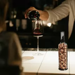 Garrafa Porta Rolha Enfeite De Cozinha Decoração Vinho Adega - Clube de Mães