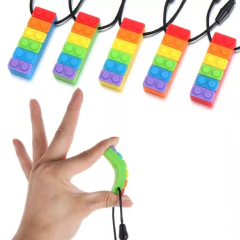 Colar Mordedor Silicone Sensorial Autismo TDAH Infantil/1