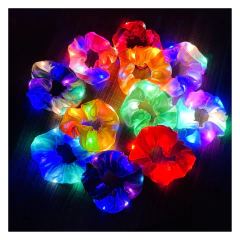 Scrunch Lacinho de Cabelo com Led que Brilha e Pisca 3 Und/2
