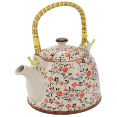 Chaleira Bule de Porcelana com Infusor para Servir Chá Café/14