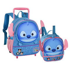 Mochila com Rodinhas e Lancheira Kit Escolar Infantil Stitch/1