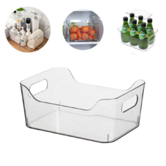 Cesto Organizador Multiuso Plástico Transparente para Casa/1