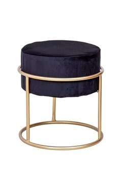 Puff Argola Moderno Aço e Veludo Decoração Ambientes Clube de Mães/8
