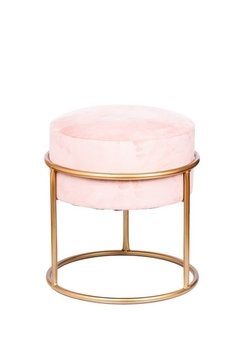 Puff Argola Moderno Aço e Veludo Decoração Ambientes Clube de Mães/9