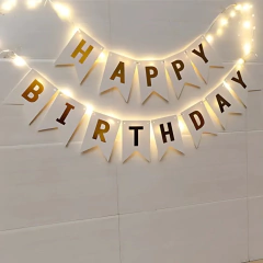 Bandeirinha Feliz Aniversário com Luz Decoração Festa/2