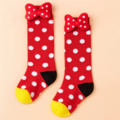 Meia 3/4 Infantil Alta com Lacinho Meninas/1