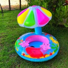 Boia Inflavel p/ Bebe c/ Fralda Cobertura Teto Proteção Sol/2