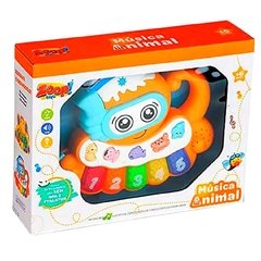 Teclado Infantil Musical Brinquedo com Luzes Polvo Laranja/1