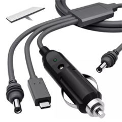 Cabo para Carregamento Mini Starlink 12v/24v Carro 3 Entradas/2