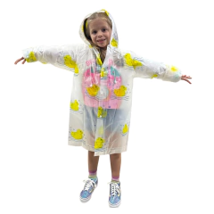 Capa de Chuva Escolar Infantil com Capuz Menino e Menina/4