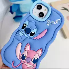 Capinha Case do Stitch Infantil Emborrachada 13 14 e 15 Pro MAX na internet
