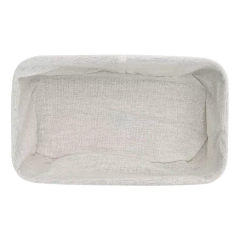 Kit 2 Cestos Organizadores de Bambu com Forro Tamanho P - loja online