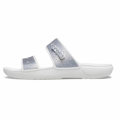 Crocs Sándalia Feminina Branco com Glitter/2