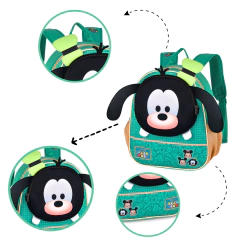 Mochila Infantil Escolar De Costas Pateta Pré Escola Creche/2