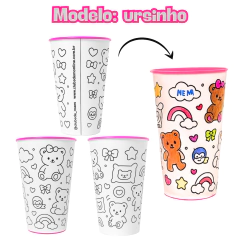 Copo Infantil de Pintar Lembrancinha Festa Aniversário 15 Un/2