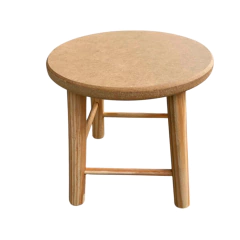 Banquinho Infantil de Madeira Redondo Multiuso 21 cm