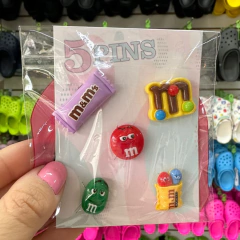 Pingente para Crocs Promoção Cartela 5 Bottons Jibbtz/7