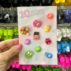 Pingente para Crocs Promoção Cartela 10 Bottons Jibbtz/9