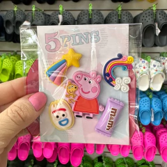 Pingente para Crocs Promoção Cartela 5 Bottons Jibbtz/4