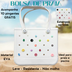 Bolsa De Piscina Praia Sacola Eva Grande e Leve com 10 Pins - Clube de Mães