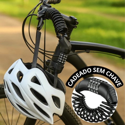 Cadeado Trava com Senha Segredo para Capacete de Moto Bike/1