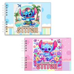 Livro De Colorir Stitch Estilo Bobbie Good Capa Dura Acetato/1