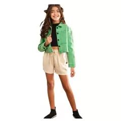 Jaqueta Jeans Infantil com Strech Colorida Ópera Kids/5
