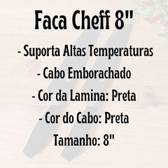 Faca de Corte para Carne Legumes Cozinha Preta/4