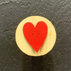 Cabideiro de Parede Decorativo Vermelho 3 Unidades/5