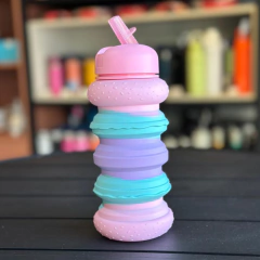 Garrafa Retrátil de Silicone Infantil Presente Menino Menina/3