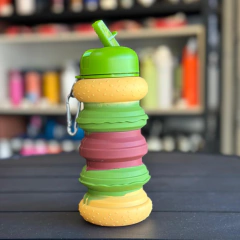 Garrafa Retrátil de Silicone Infantil Presente Menino Menina/9