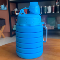 Garrafa de Silicone Retrátil Reutilizável com Bico 500 ml/10
