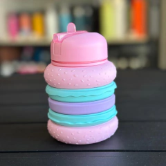 Garrafa Retrátil de Silicone Infantil Presente Menino Menina/4